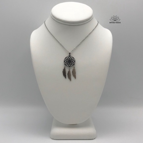 Dream Catcher Feather Necklace | Stainless Steel - Picture 5 of 6